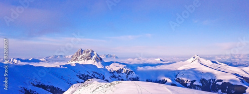 Austrian mountains view panorama