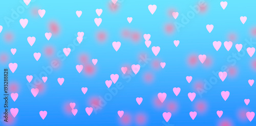 pink hearts shapes seamless pattern 