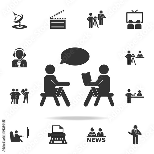 Journalist recorder icon. Detailed set icons of Media element icon. Premium quality graphic design. One of the collection icons for websites, web design, mobile app
