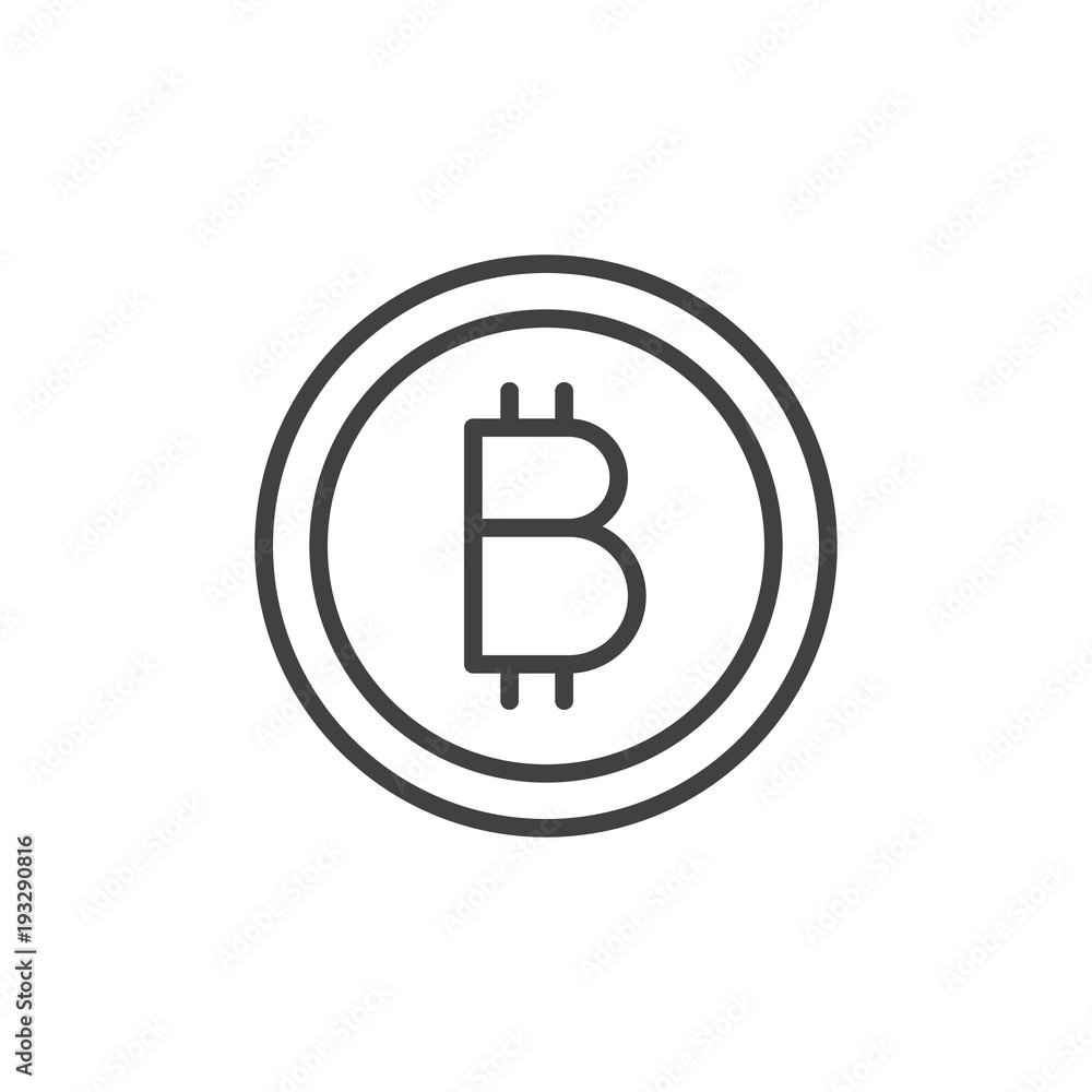 Bitcoin outline icon. linear style sign for mobile concept and web design. Cryptocurrency coin simple line vector icon. Internet money symbol, logo illustration. Pixel perfect vector graphics Bitcoin outline icon. linear style sign for mobile concept and web design. Cryptocurrency coin simple line vector icon. Internet money symbol, logo illustration. Pixel perfect vector graphics