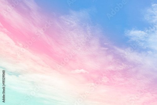 Photography sun and cloud background with a pastel colored