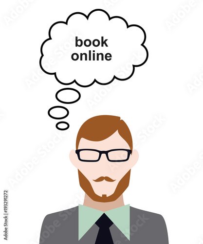 Person denkt an Booking online