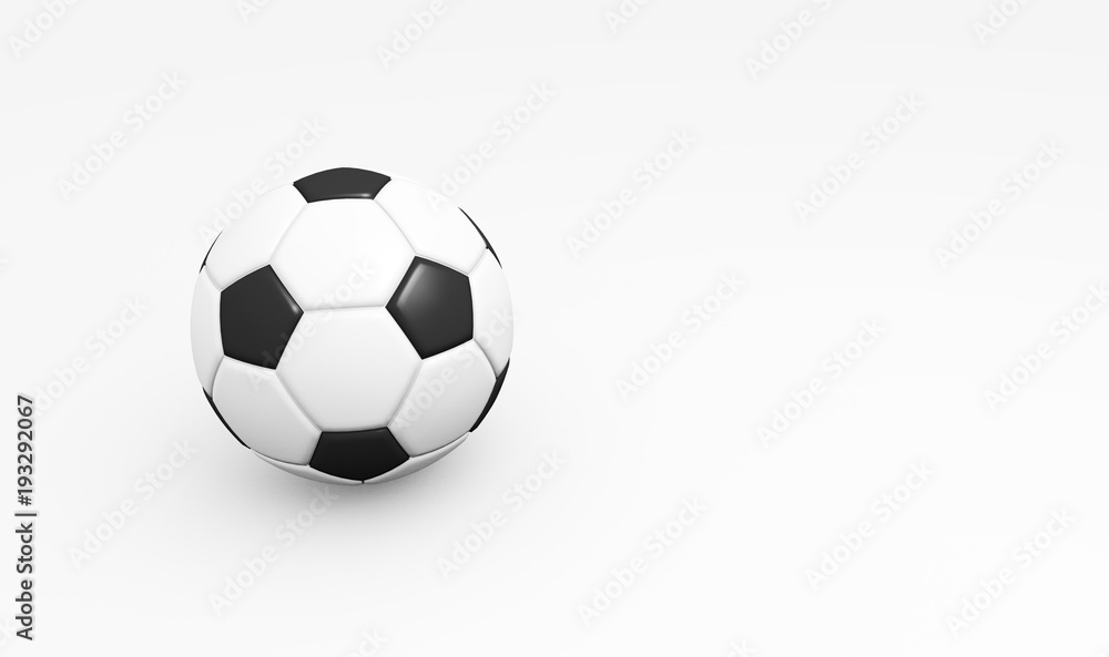 Fußball auf weißem Hintergrund 