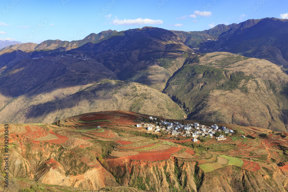 Red earth area in Yunnan province China