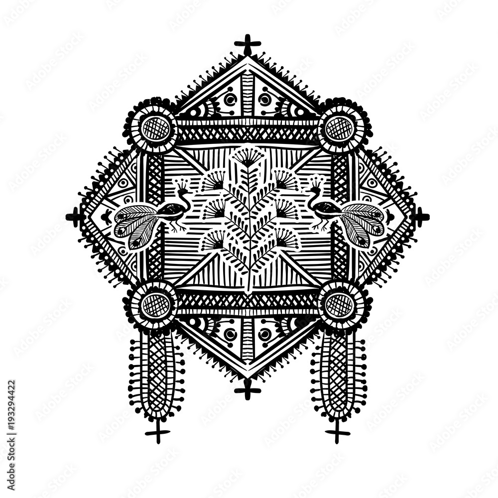 warli tribal art Stock Vector | Adobe Stock