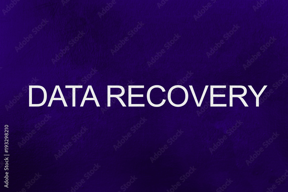 Obraz premium data recovery text against ultra violet background