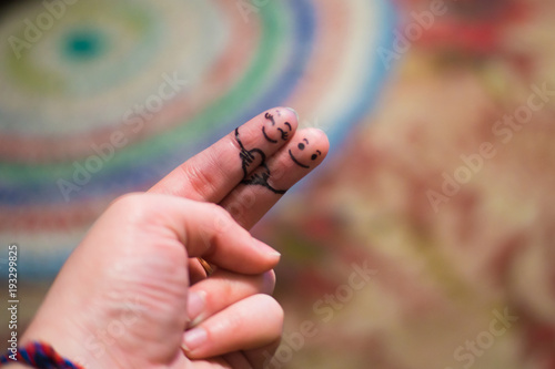 Obraz na płótnie Fingers in love