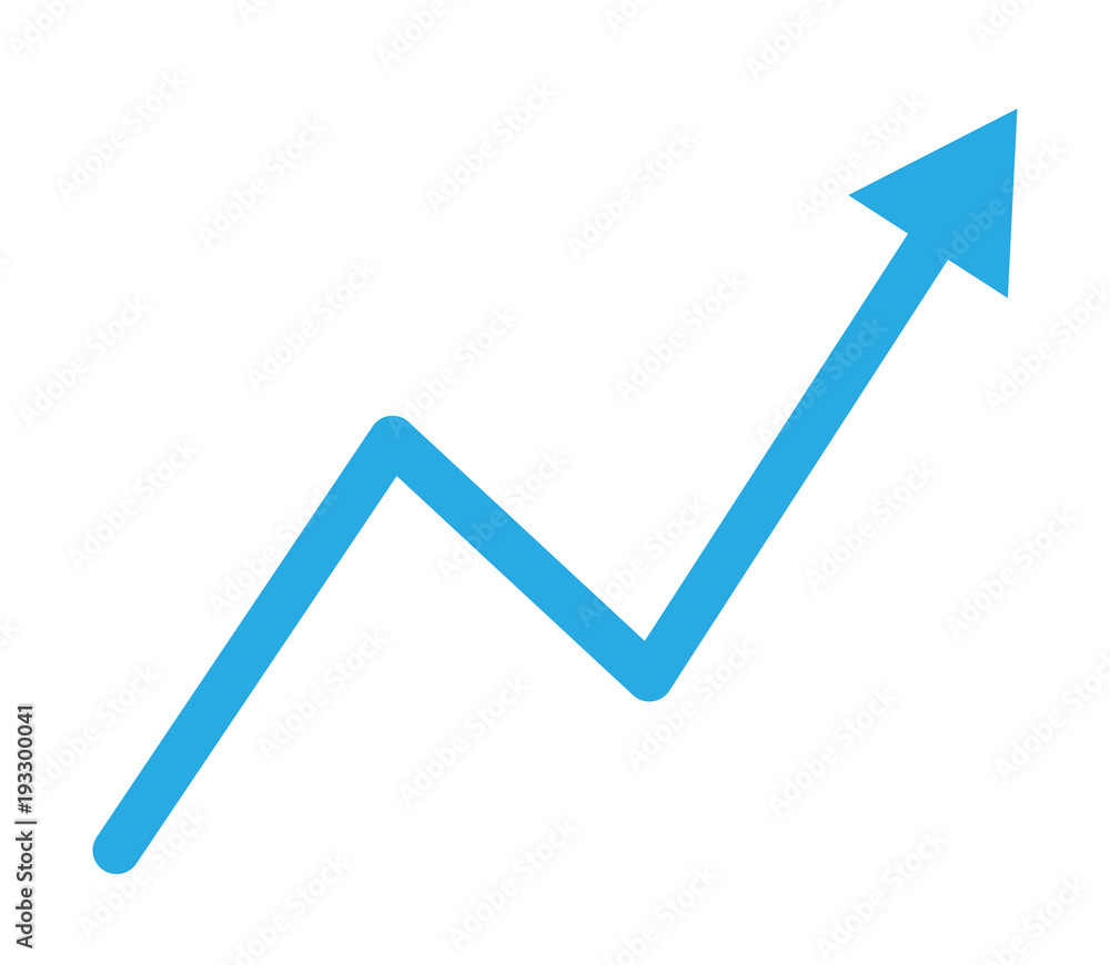 trend up graph icon in trendy flat style isolated on white background. lat style. trend up graph sign. trend up graph icon in trendy flat style isolated on white background. lat style. trend up graph sign.