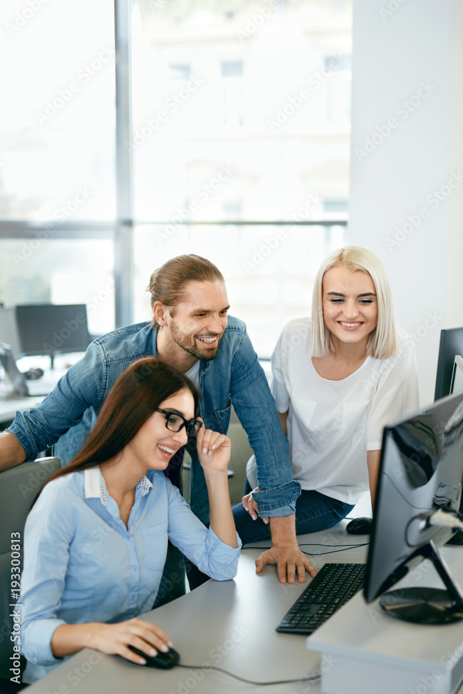 IT office. People Working At Open Workplace IT office. People Working At Open Workplace