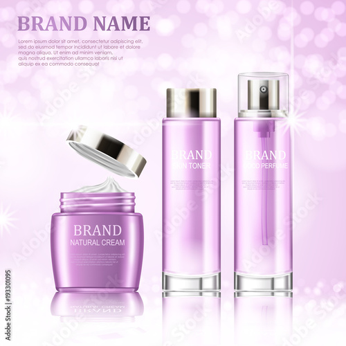Set cosmetic bottles for your creative projects