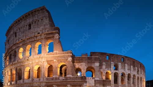 Colosseum Night View in Rome, Italy