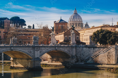 View of the Basilica St Peter in Rome, Italy