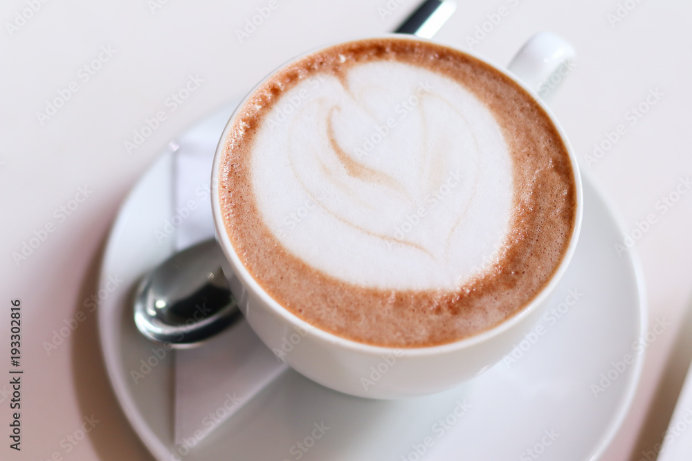 Tasty breakfast in cafe, cappuccino drink Tasty breakfast in cafe, cappuccino drink