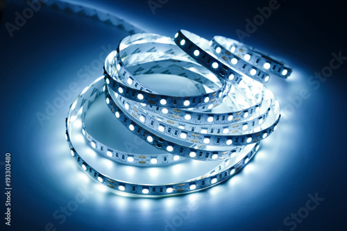 Diode strip for decoration of interiors. Led lights tape.