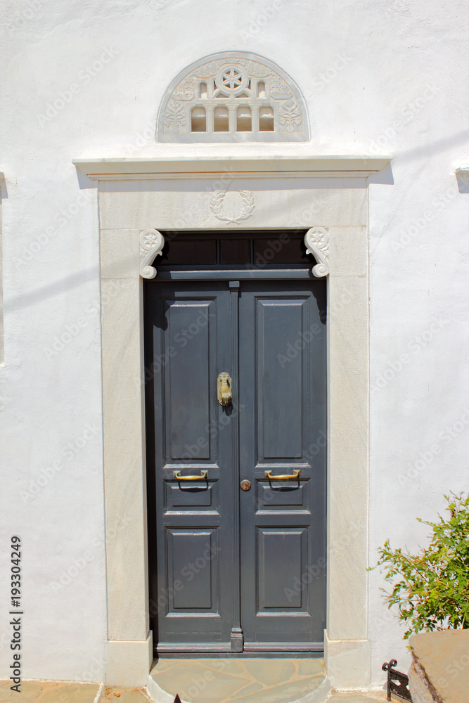 Beautiful door in Kastro traditional village, Sifnos island, Greece. Beautiful door in Kastro traditional village, Sifnos island, Greece.