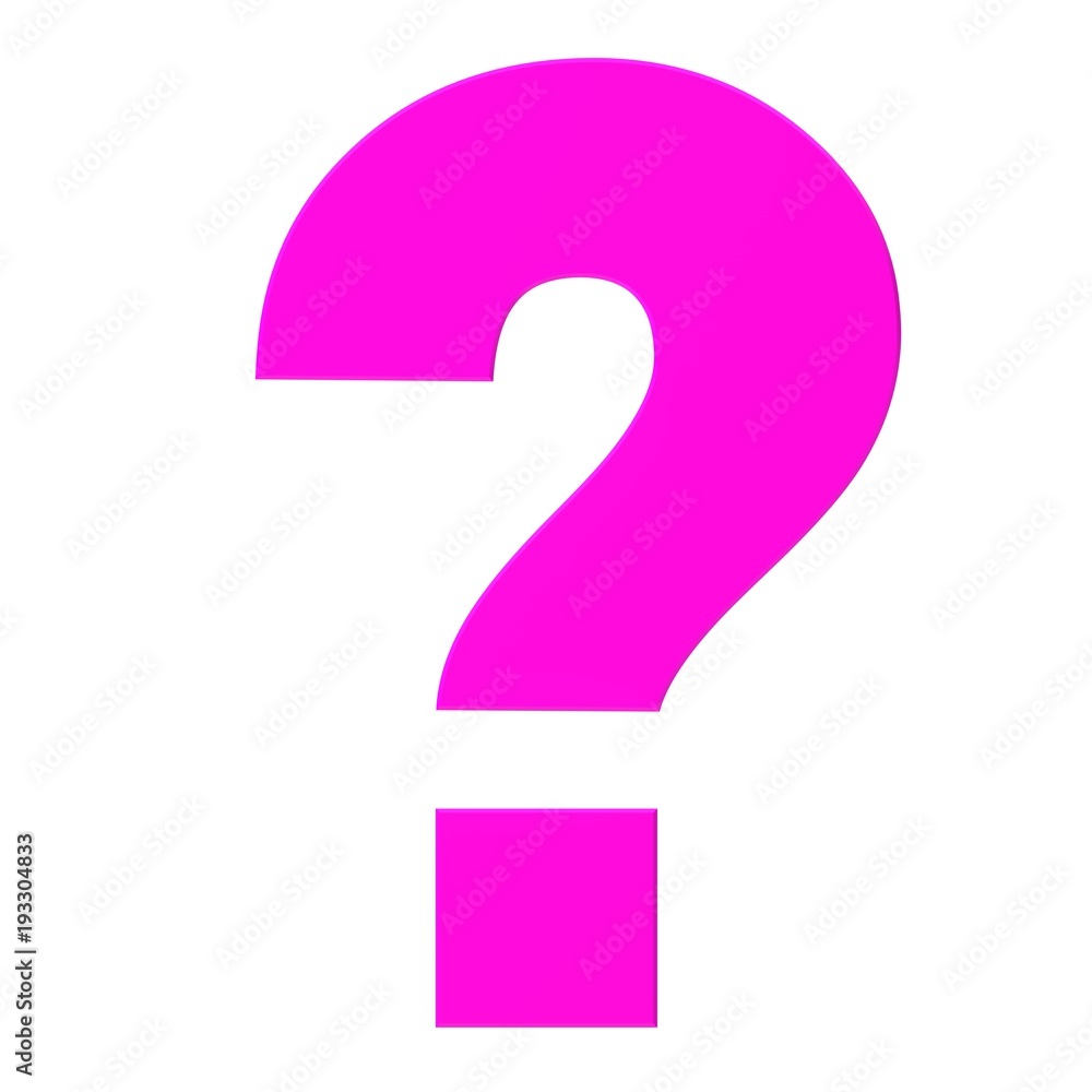 query sign question mark 3d pink interrogation point asking smybol