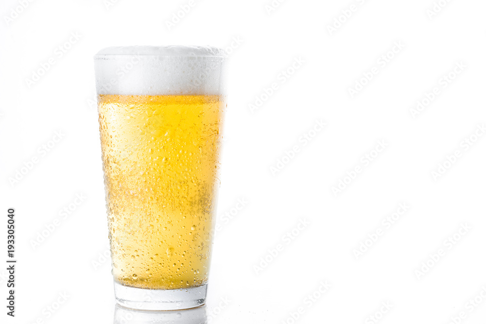 Beer glass jar on white background. Copyspace Beer glass jar on white background. Copyspace