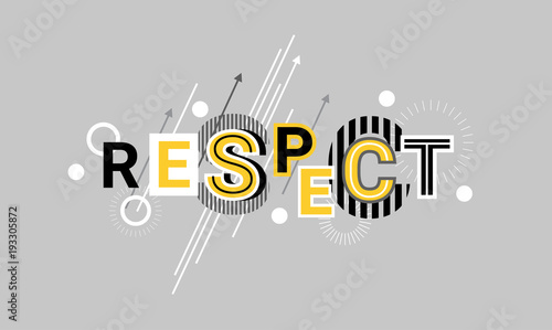 Respect And Appreciation Web Banner Abstract Template Background Vector Illustration