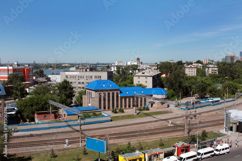 The buildings and streets of a big city. Novosibirsk