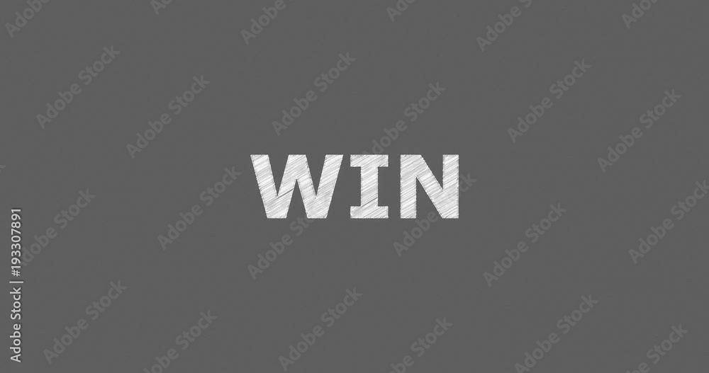 Writing or sketching a word WIN Writing or sketching a word WIN