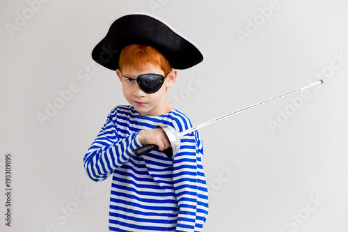 Boy in a pirate costume