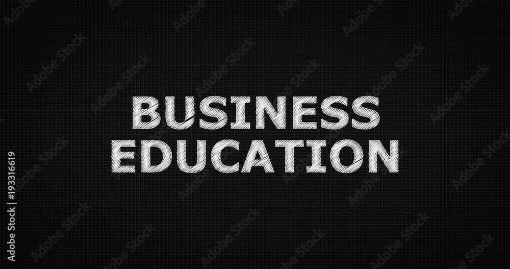 Writing or sketching a word BUSINESS EDUCATION Writing or sketching a word BUSINESS EDUCATION