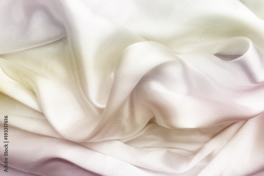 Obraz premium Elegant white satin silk with waves, abstract background