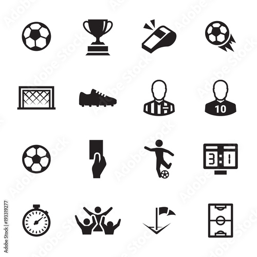 Soccer icons set