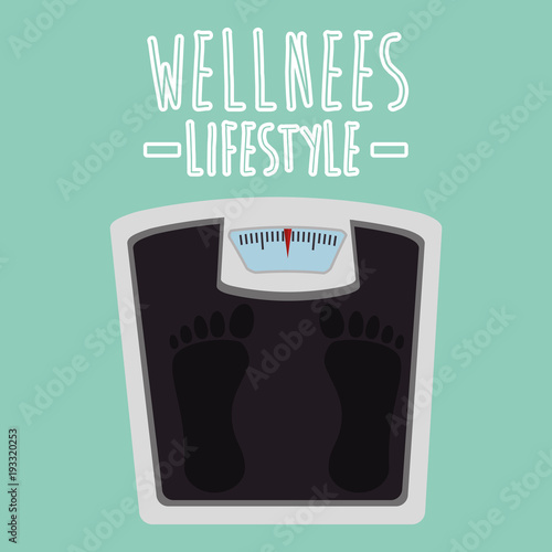 scale balance wellness lifestyle vector illustration design