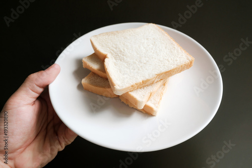 Toasted 3 slice on the your hand