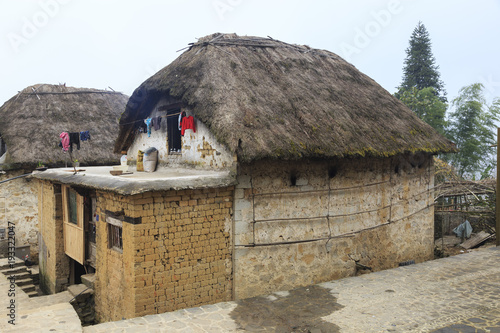 Old mushroom house in Yunnan China photo