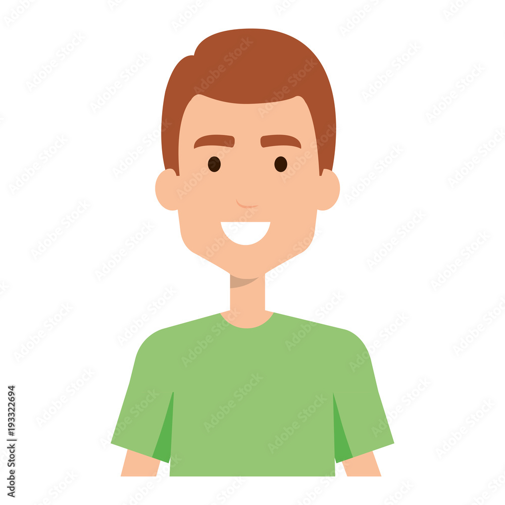 young and casual man avatar character vector illustration design