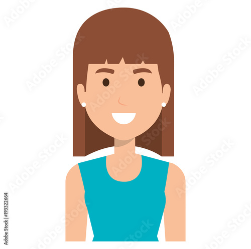 young and casual woman character vector illustration design