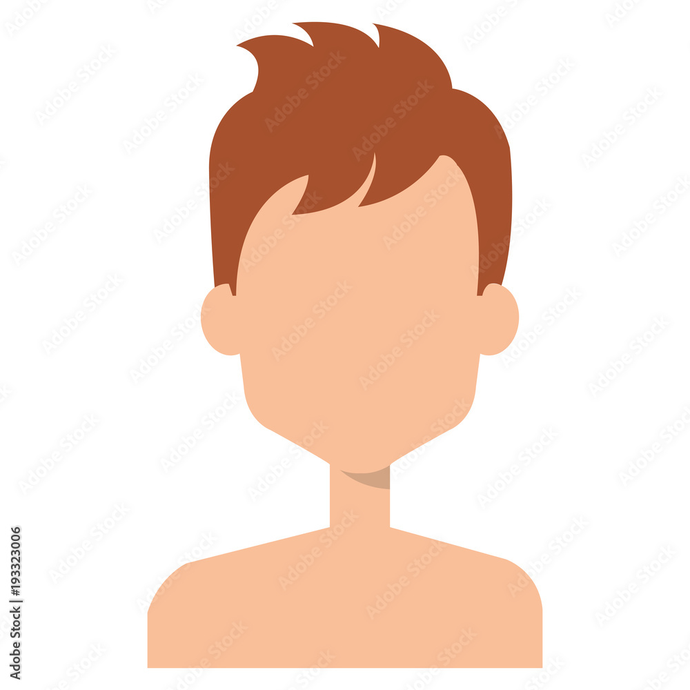 young man shirtless avatar character vector illustration design young man shirtless avatar character vector illustration design