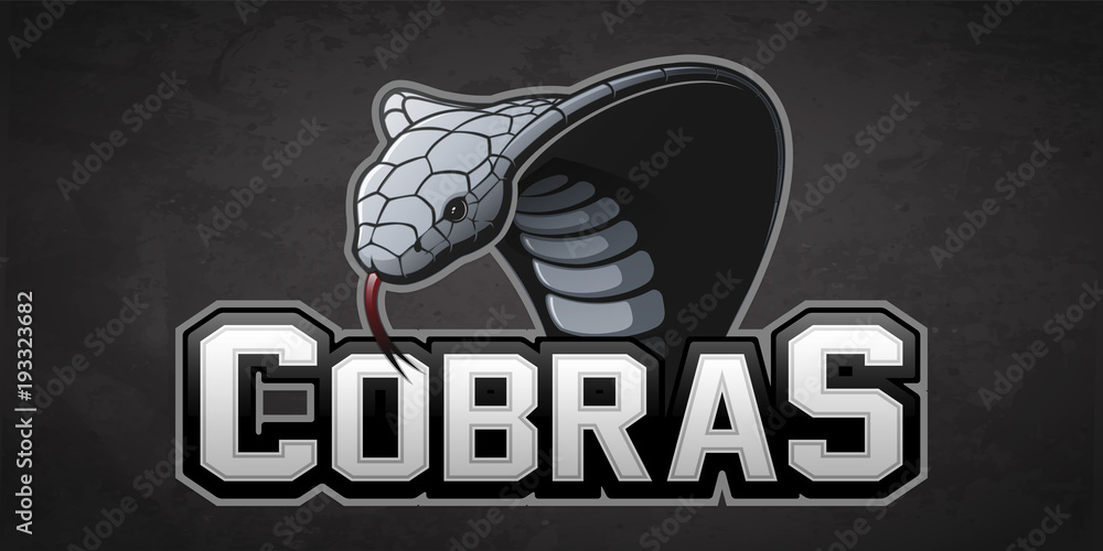Naklejka premium Nowoczesne profesjonalne logo kobry dla drużyny sportowej