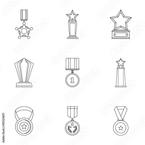 Reckoning icons set. Outline set of 9 reckoning vector icons for web isolated on white background