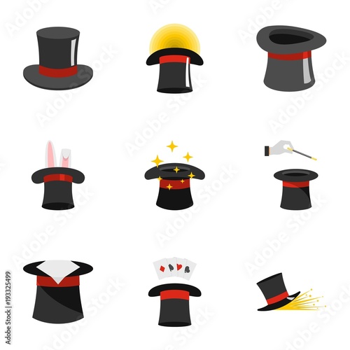 Topper icons set. flat set of 9 topper vector icons for web isolated on white background