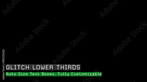 Scramble Glitch Lower Third