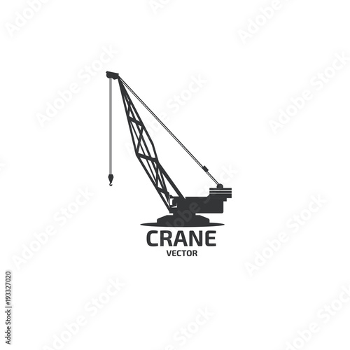 Vector construction boom crane logo.