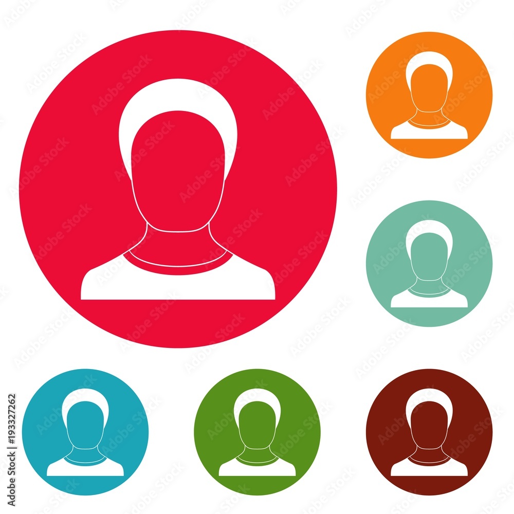 Man avatar icons circle set vector isolated on white background Man avatar icons circle set vector isolated on white background
