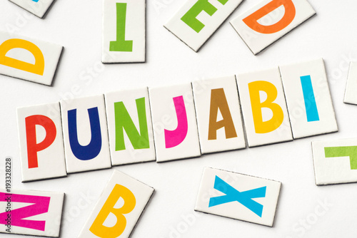 Fotografija word punjabi,  made of colorful letters