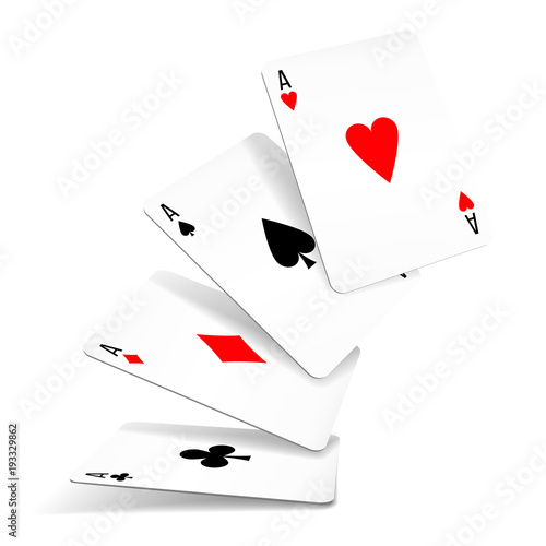 Set of four aces deck of cards