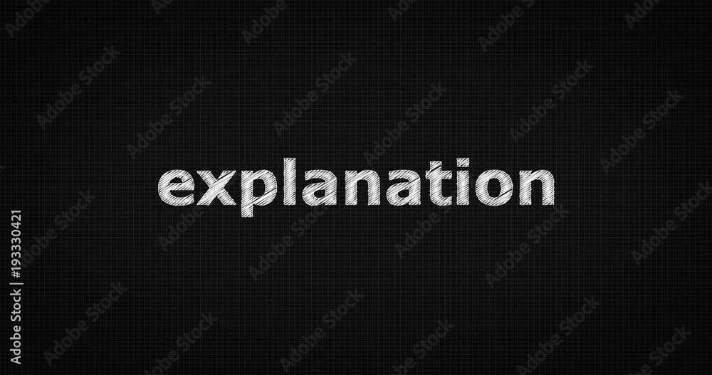 Writing or sketching a word EXPLANATION Writing or sketching a word EXPLANATION