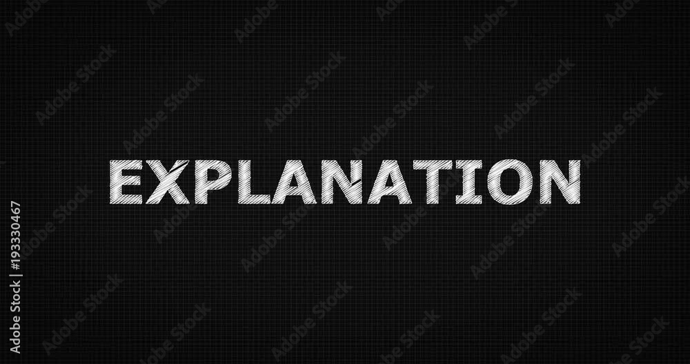 Writing or sketching a word EXPLANATION Writing or sketching a word EXPLANATION