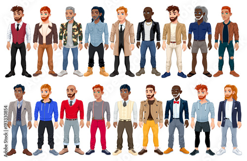 Varied male fashion avatar