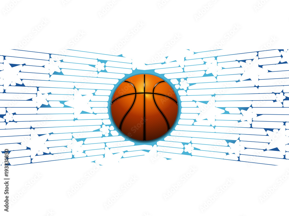 Basketball star pattern vector banner sport illustration