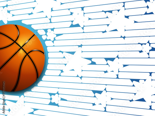 Basketball star pattern vector background sport illustration
