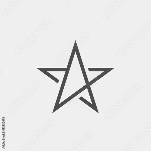 Pointed starflat vector icon. Star flat vector icon. Rating flat vector icon