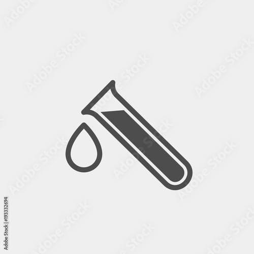 Test tube flat vector icon. Experience flat vector icon