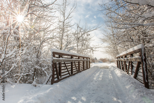 Snowy Colorado Bridge